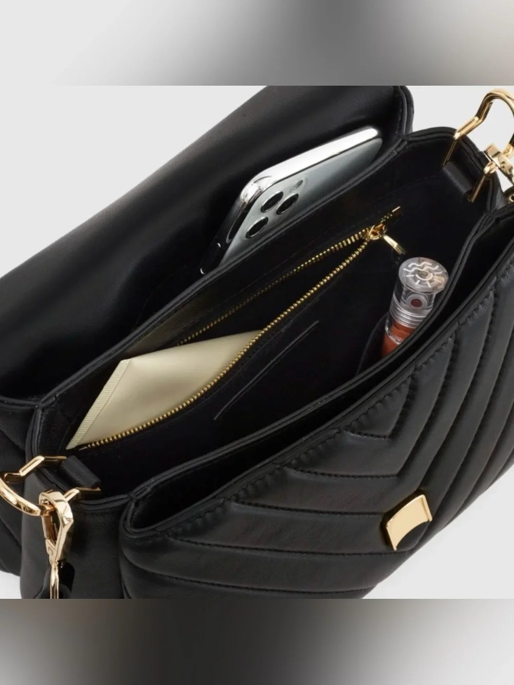 Quince Italian Leather Quilted Satchel - Picture 5 of 6